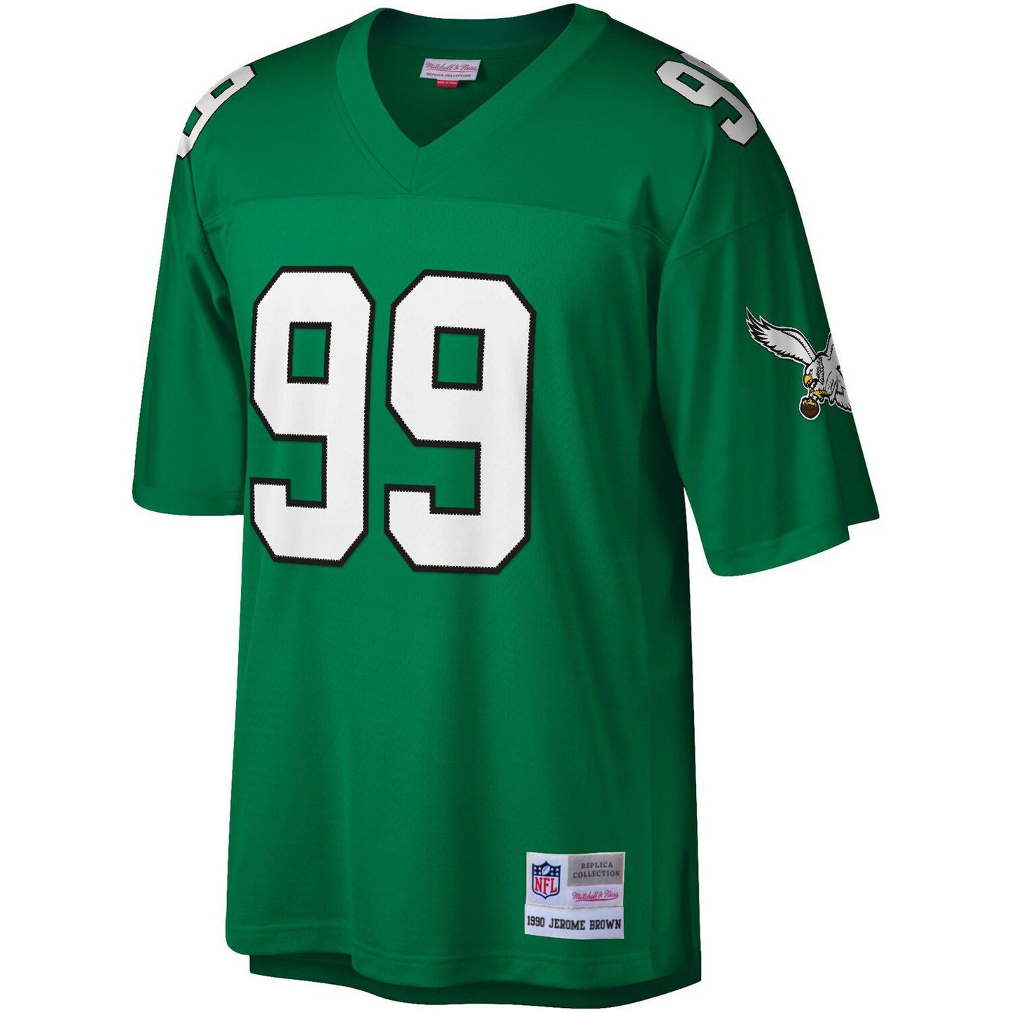 Men's Mitchell & Ness Jerome Brown Kelly Green Philadelphia Eagles Legacy Replica Jersey