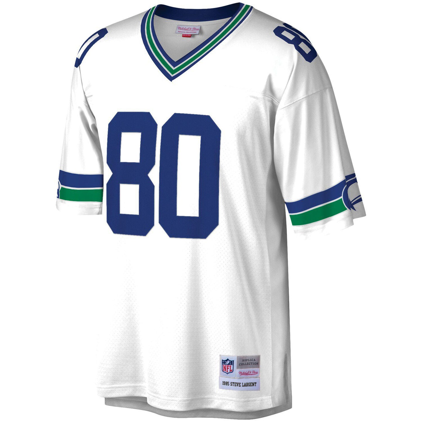 Men's Mitchell & Ness Steve Largent White Seattle Seahawks Legacy Replica Jersey