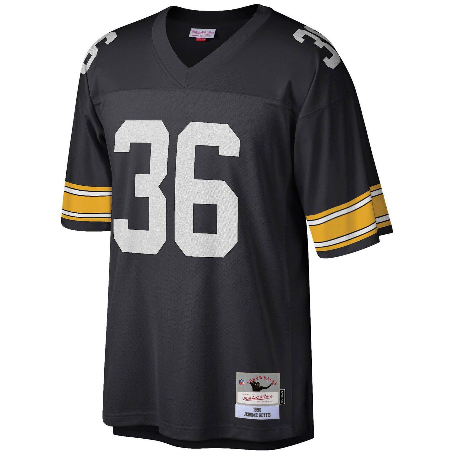 Men's Mitchell & Ness Jerome Bettis Black Pittsburgh Steelers Legacy Replica Jersey