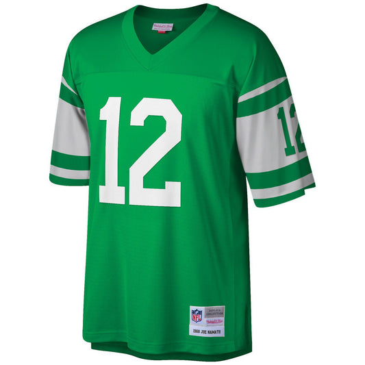 Men's Mitchell & Ness Joe Namath Green New York Jets Big & Tall 1968 Retired Player Replica Jersey