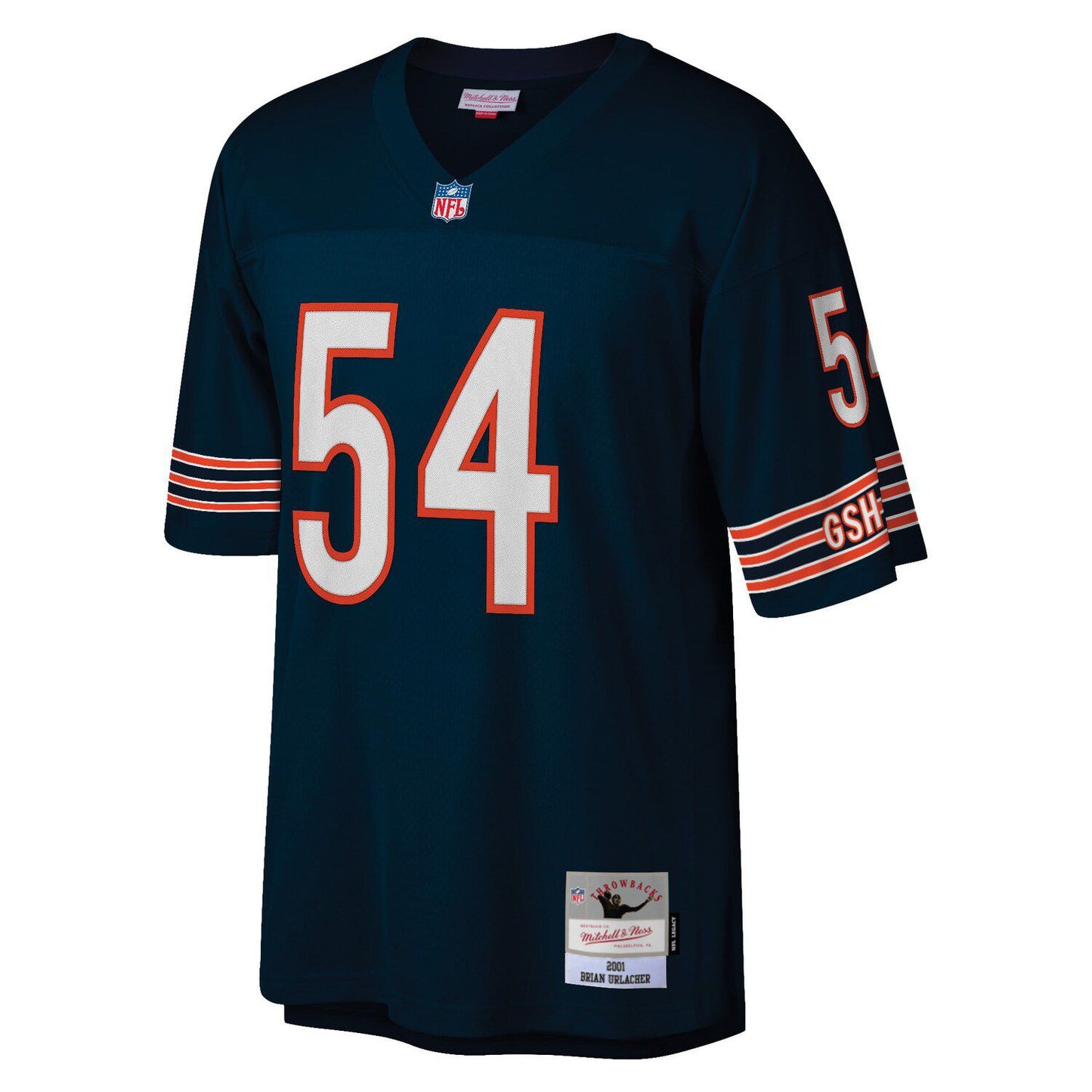 Men's Mitchell & Ness Brian Urlacher Navy Chicago Bears Retired Player Legacy Replica Jersey