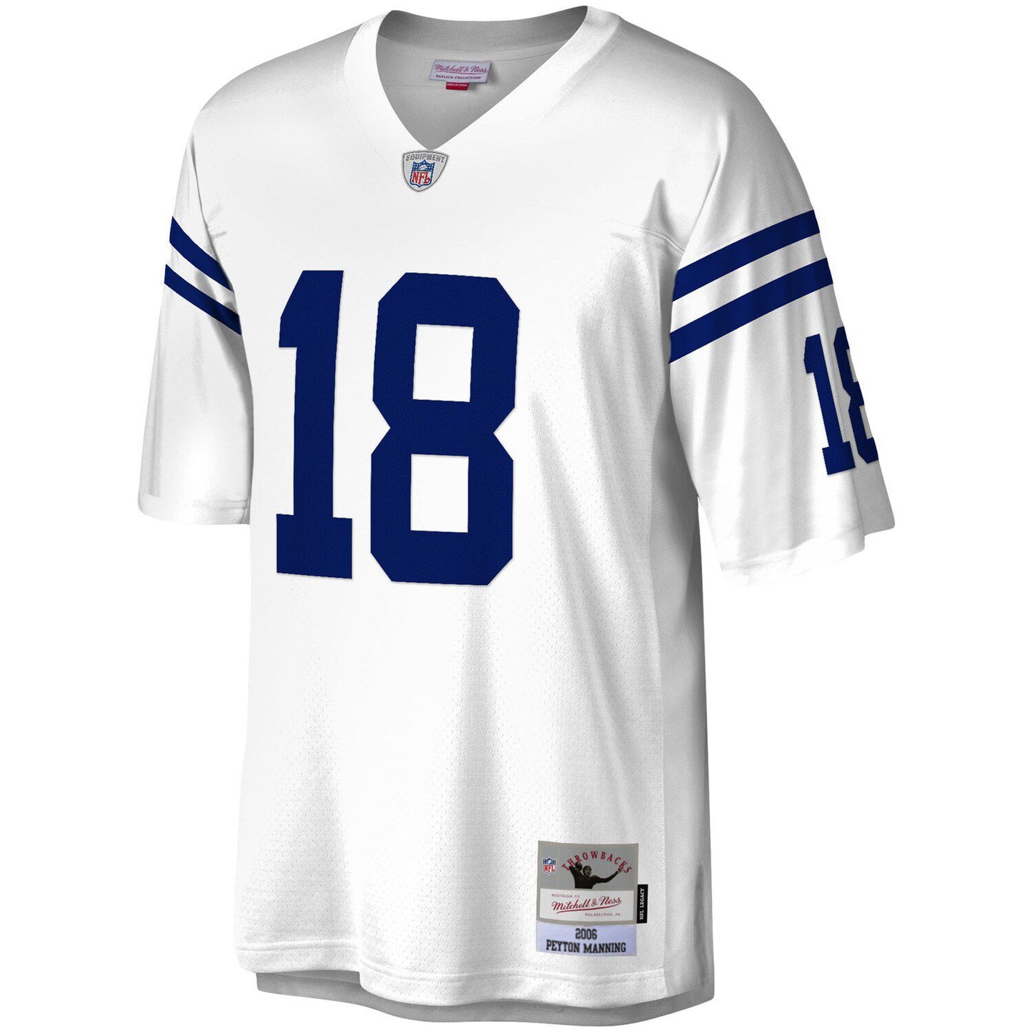 Men's Mitchell & Ness Peyton Manning White Indianapolis Colts Legacy Replica Jersey