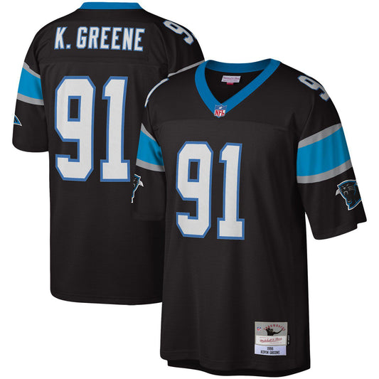 Men's Mitchell & Ness Kevin Greene Black Carolina Panthers Legacy Replica Jersey