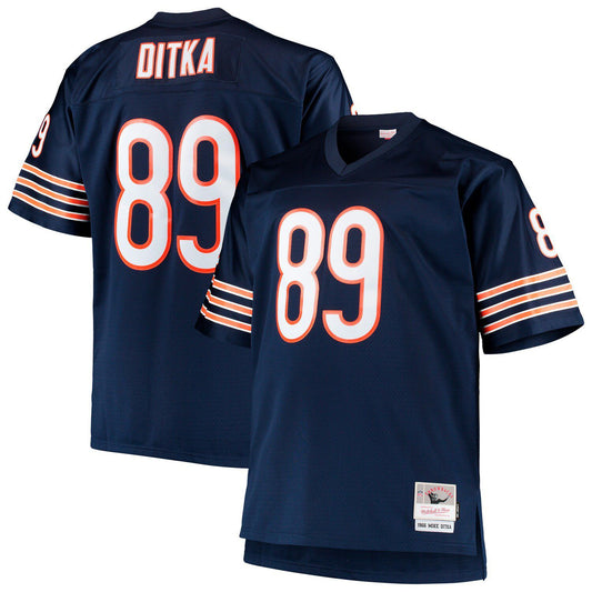 Men's Mitchell & Ness Mike Ditka Navy Chicago Bears Big & Tall 1966 Retired Player Replica Jersey