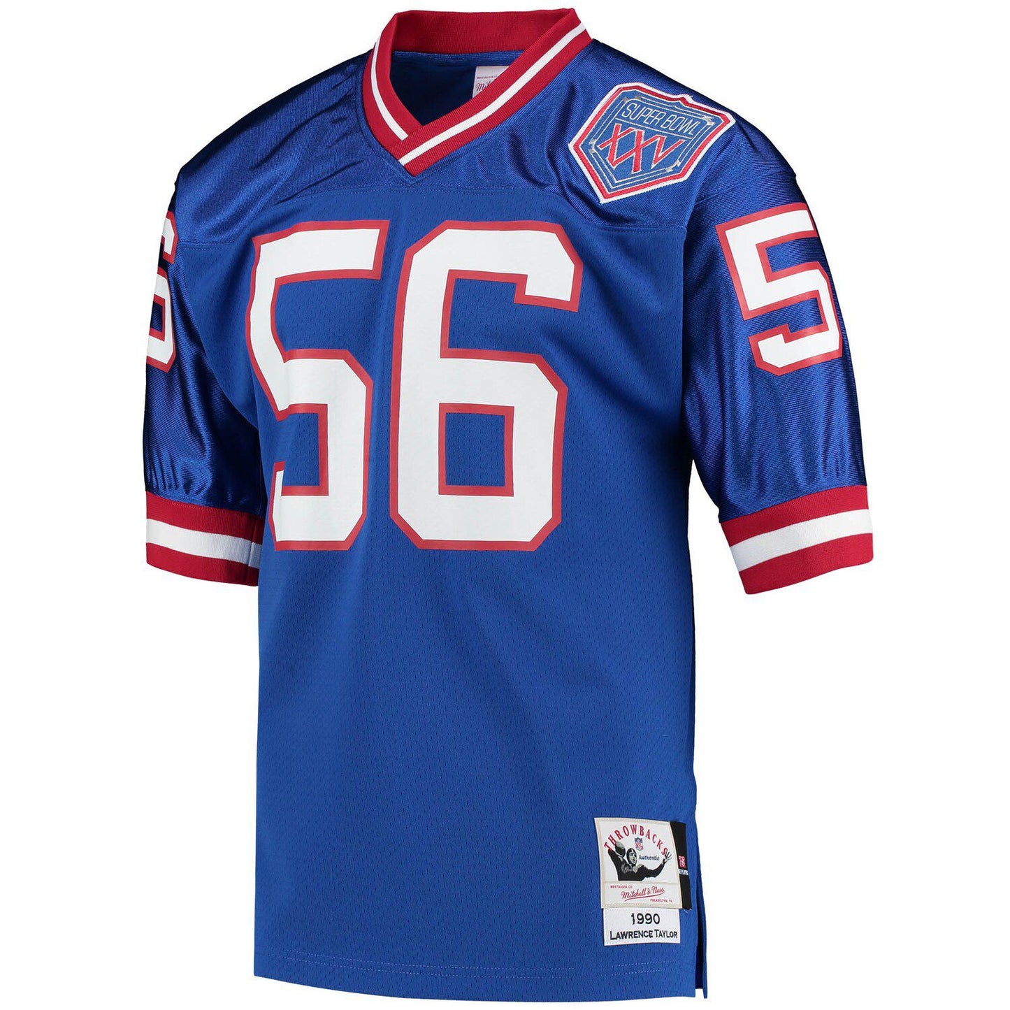 Men's Mitchell & Ness Lawrence Taylor Royal New York Giants 1990 Authentic Throwback Retired Player Jersey