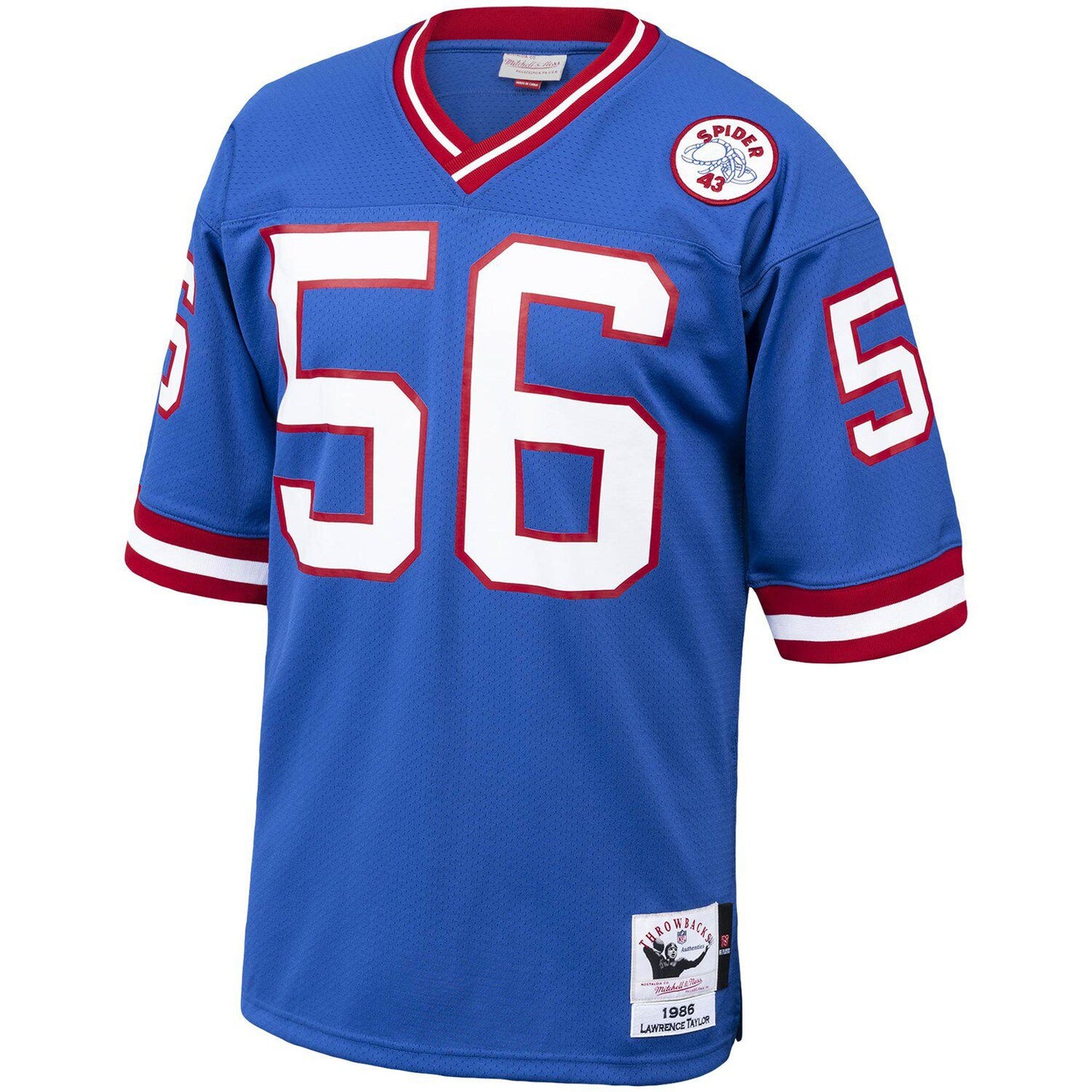 Men's Mitchell & Ness Lawrence Taylor Royal New York Giants 1986 Authentic Throwback Retired Player Jersey