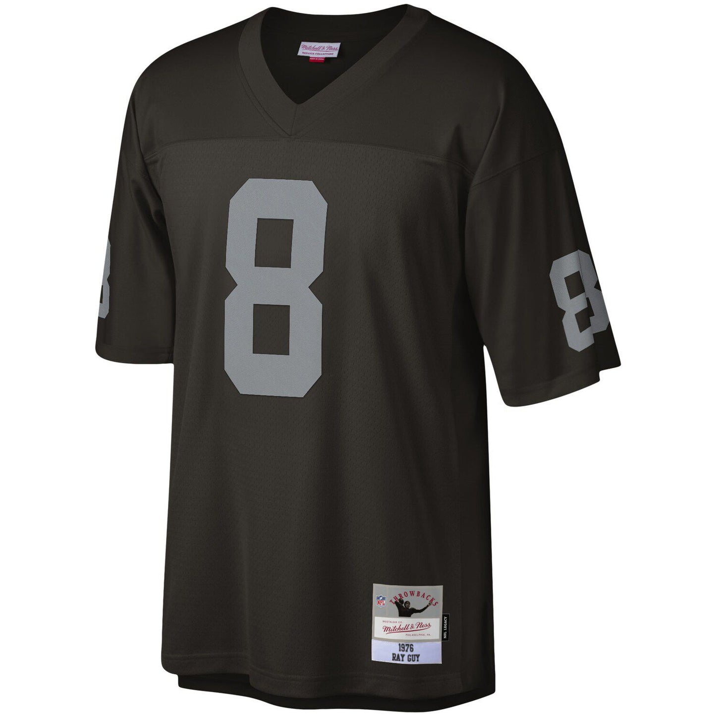 Men's Mitchell & Ness Ray Guy Black Las Vegas Raiders 1976 Legacy Replica Jersey