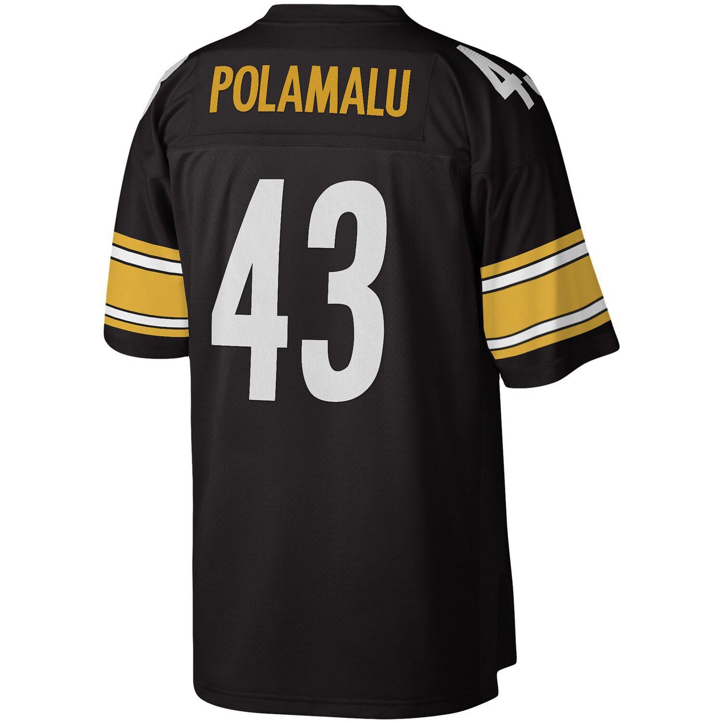 Men's Mitchell & Ness Troy Polamalu Black Pittsburgh Steelers Legacy Replica Jersey