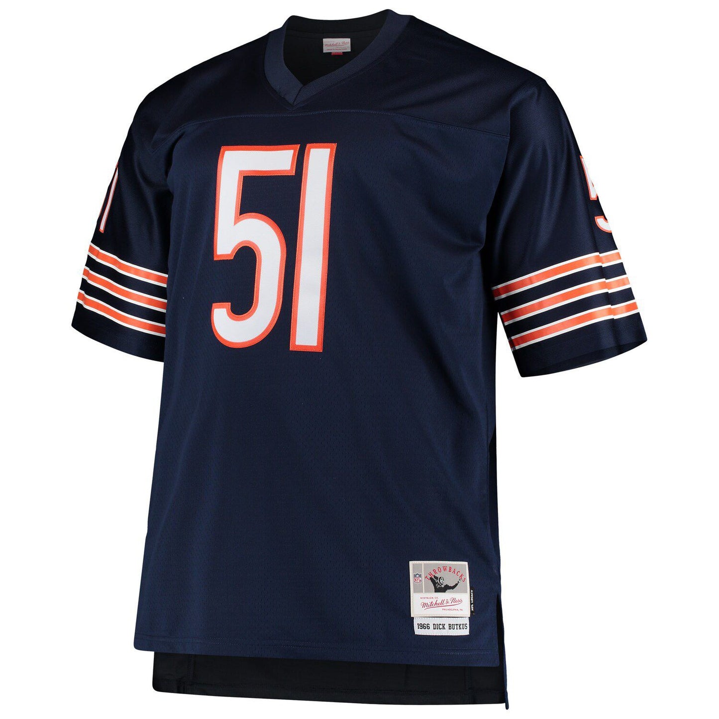 Men's Mitchell & Ness Dick Butkus Navy Chicago Bears Big & Tall 1966 Retired Player Replica Jersey