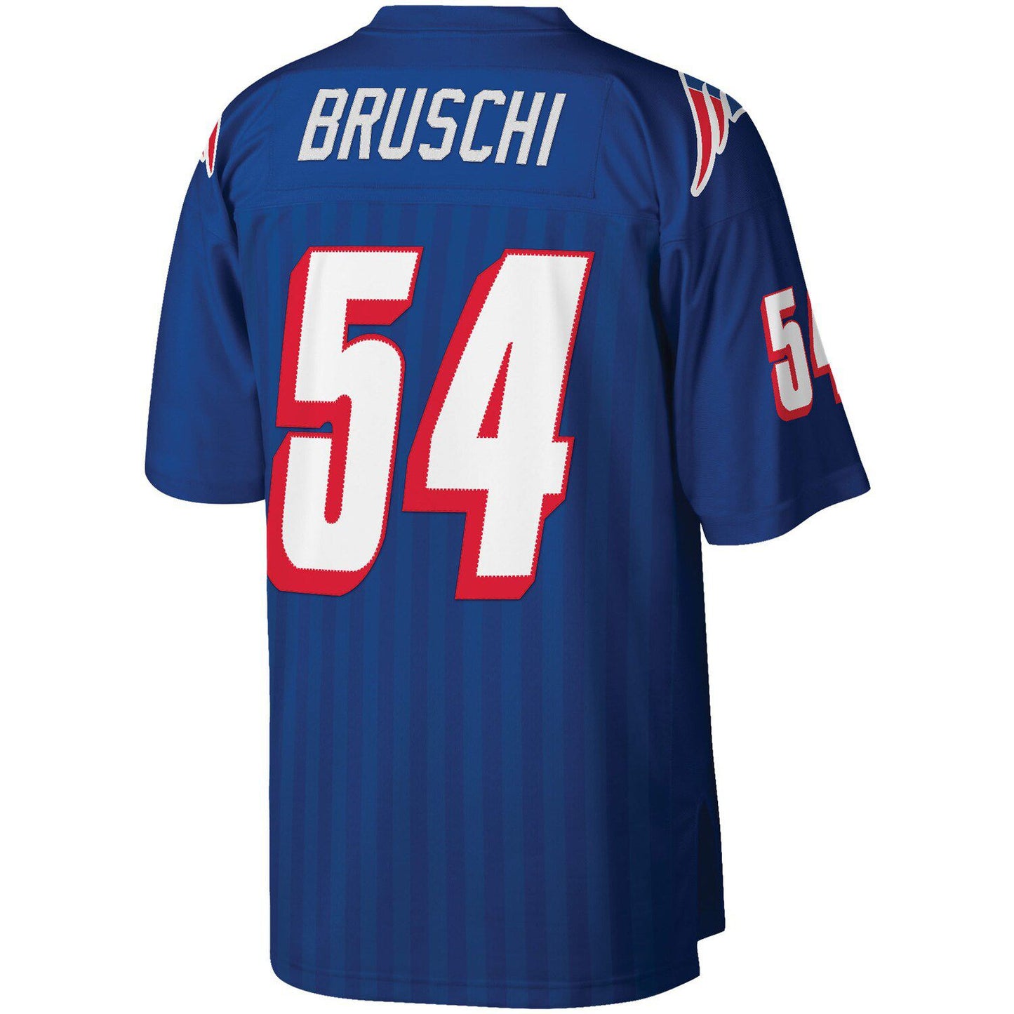 Men's Mitchell & Ness Tedy Bruschi Royal New England Patriots Big & Tall 1996 Retired Player Replica Jersey