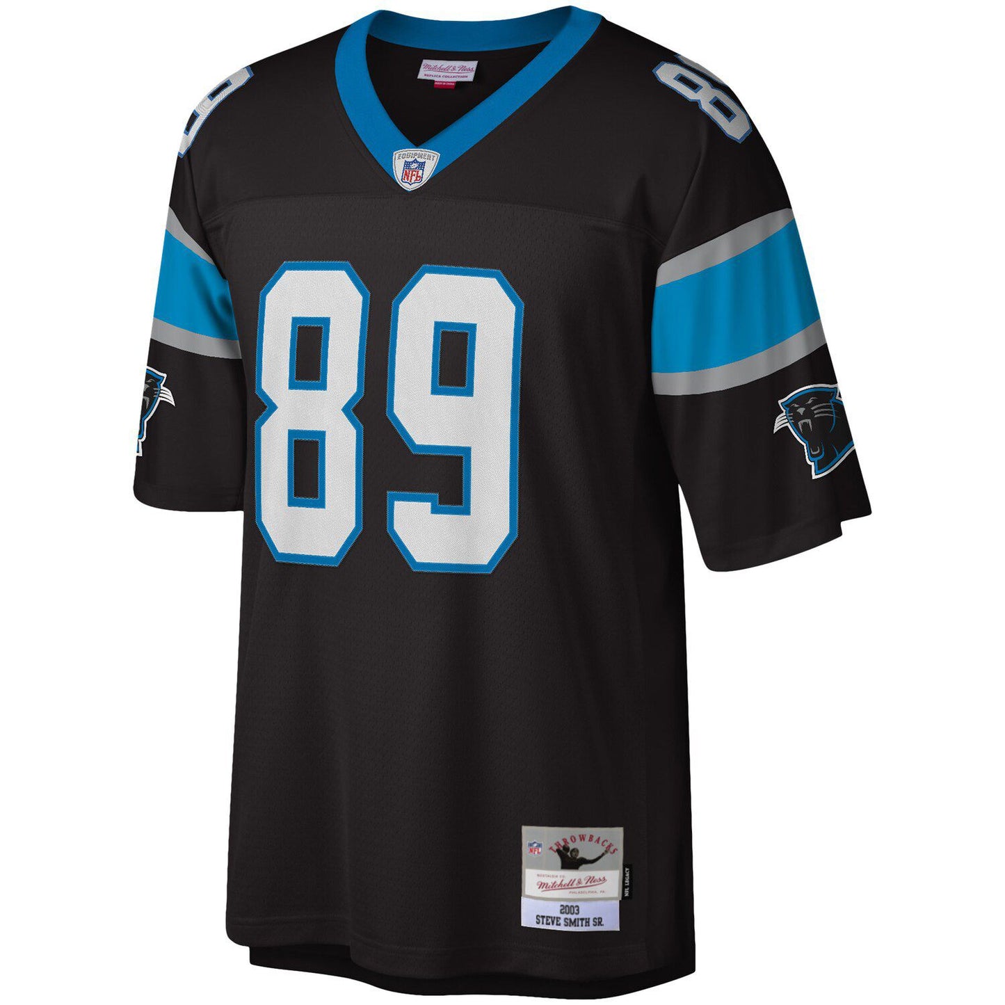 Men's Mitchell & Ness Steve Smith Black Carolina Panthers Legacy Replica Jersey