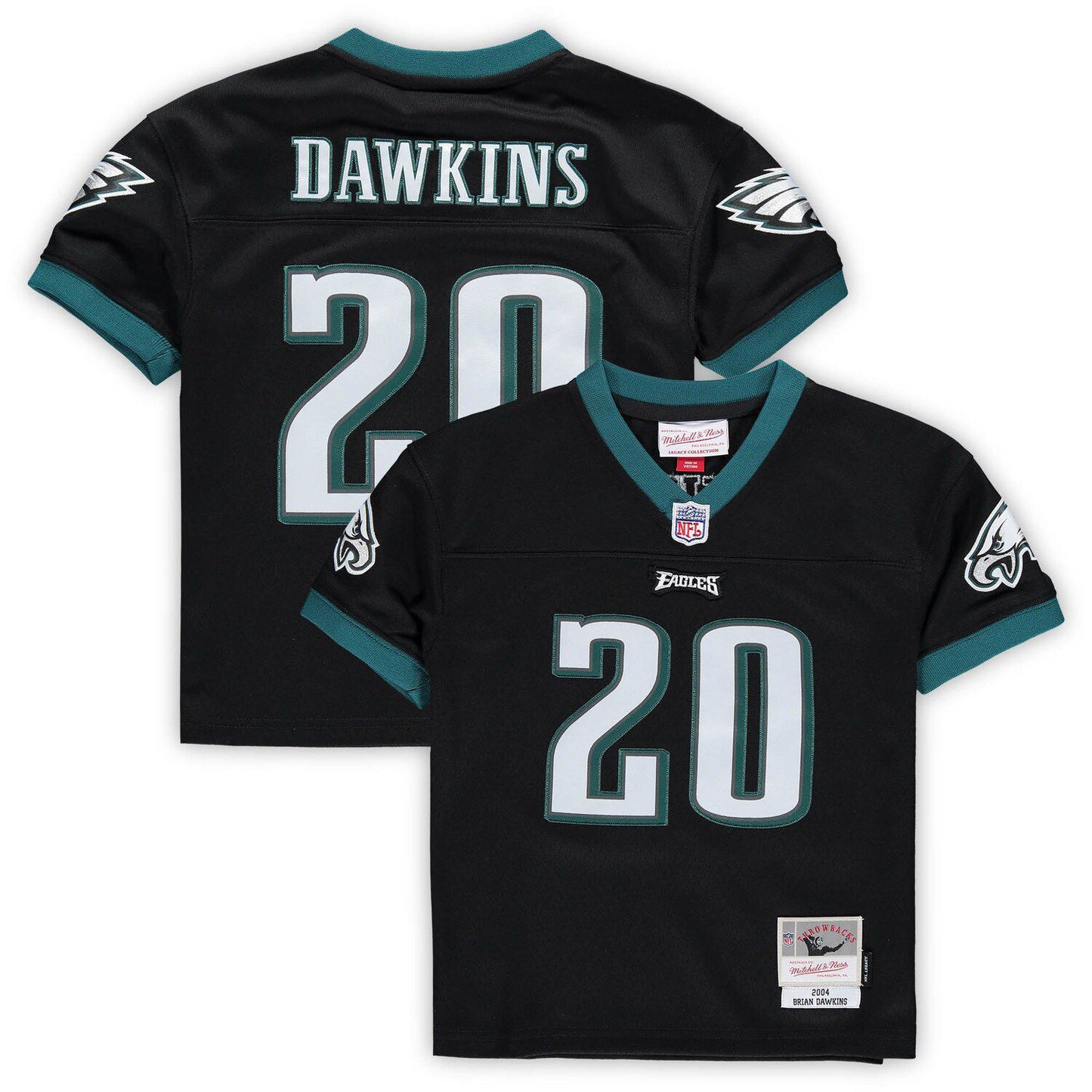 Infant Mitchell & Ness Brian Dawkins Black Philadelphia Eagles 2004 Retired Legacy Jersey