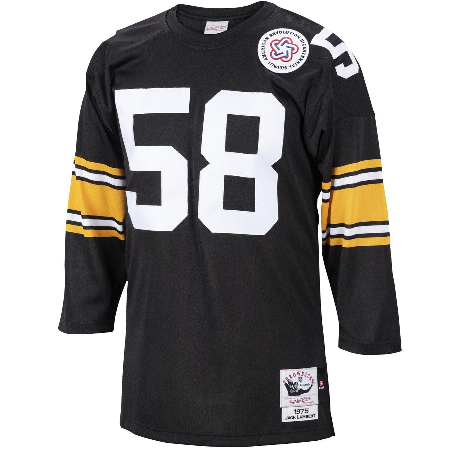 Men's Mitchell & Ness Jack Lambert Black Pittsburgh Steelers 1975 Authentic Retired Player Jersey