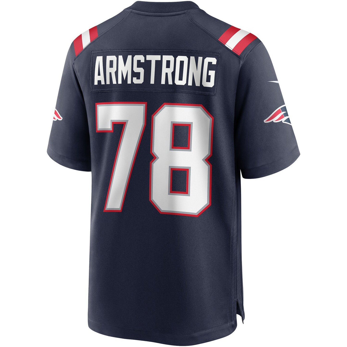 Men's Nike Bruce Armstrong Navy New England Patriots Game Retired Player Jersey