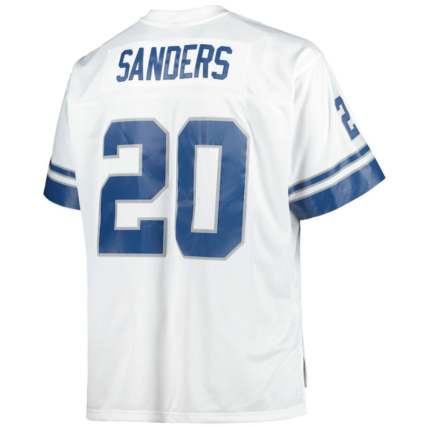 Men's Mitchell & Ness Barry Sanders White Detroit Lions Big & Tall 1996 Retired Player Replica Jersey