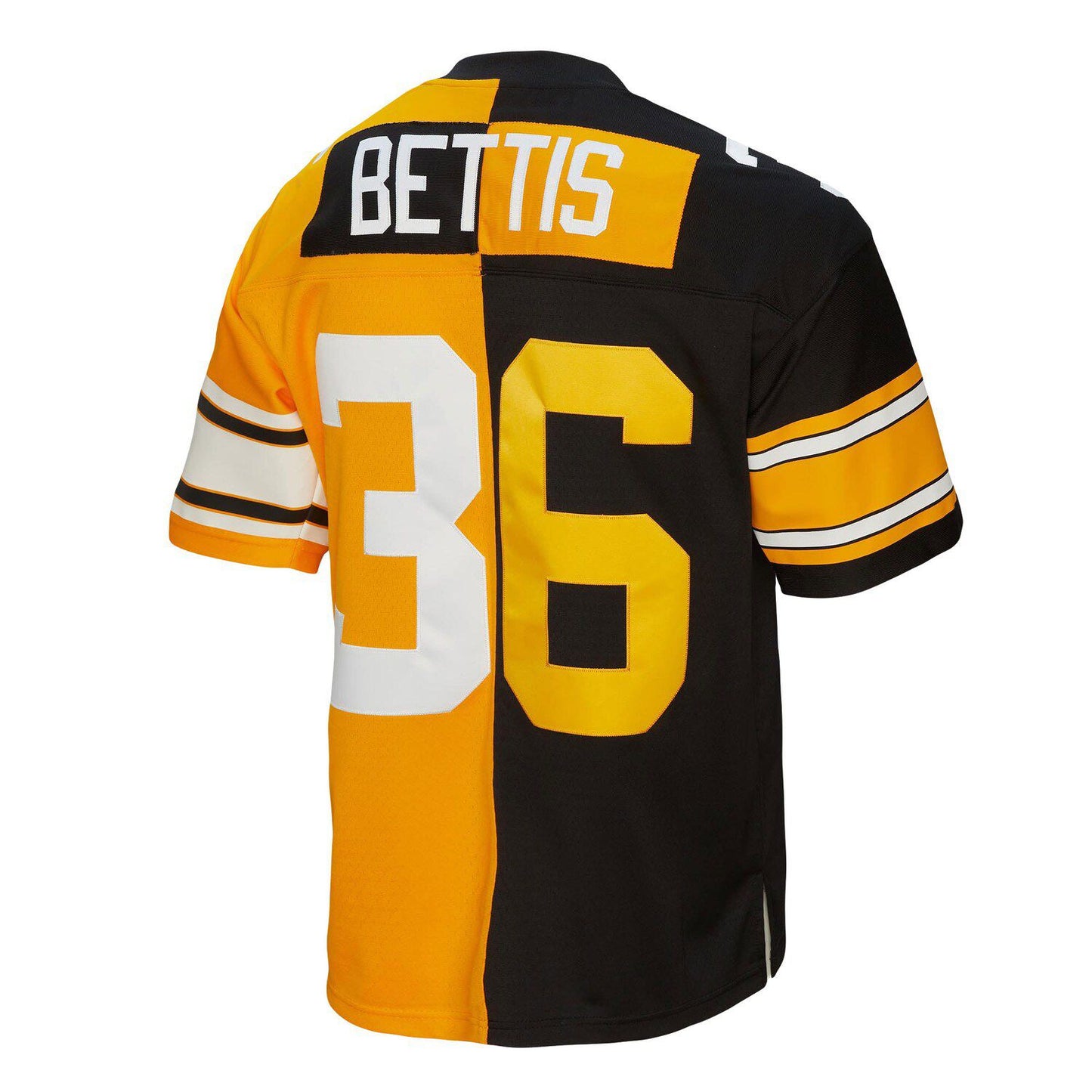 Men's Mitchell & Ness Jerome Bettis Black/Gold Pittsburgh Steelers 1996 Split Legacy Replica Jersey