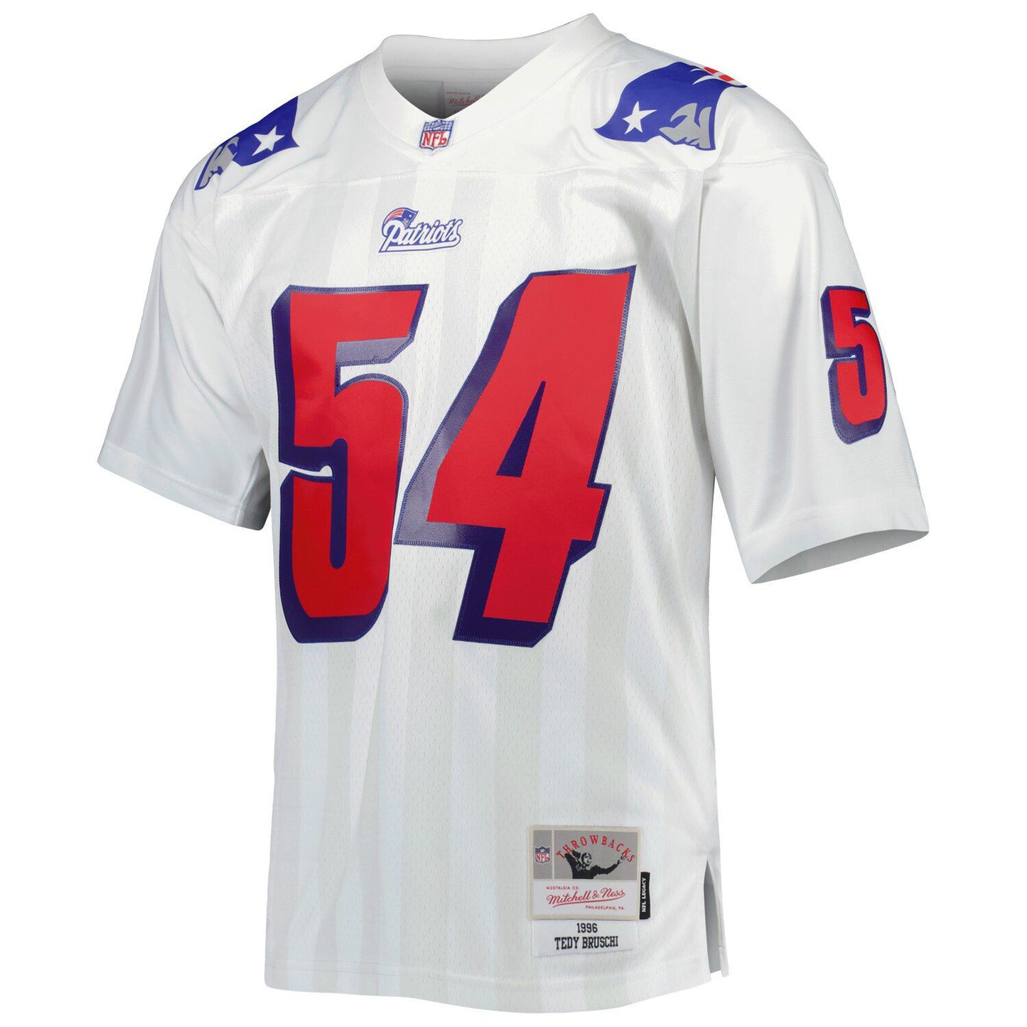 Men's Mitchell & Ness Tedy Bruschi White New England Patriots Legacy Replica Jersey