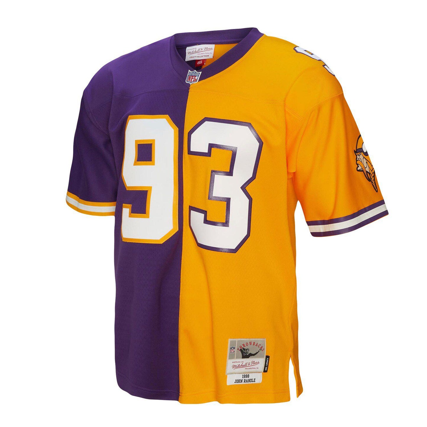 Men's Mitchell & Ness John Randle Purple/Gold Minnesota Vikings 1998 Split Legacy Replica Jersey