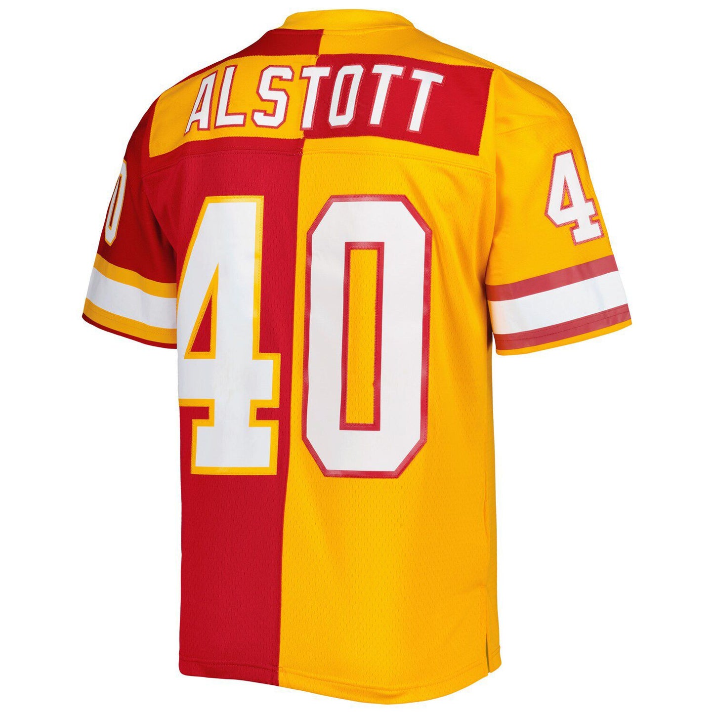 Men's Mitchell & Ness Mike Alstott Orange/Red Tampa Bay Buccaneers 1996 Split Legacy Replica Jersey