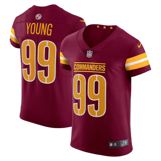 Men's Nike Chase Young Burgundy Washington Commanders Vapor Elite Jersey