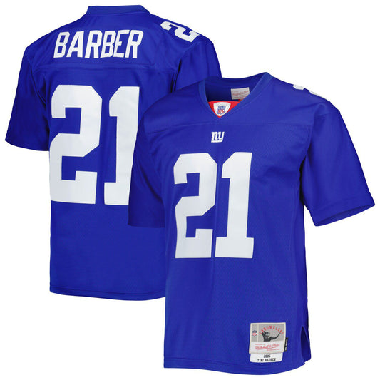 Men's Mitchell & Ness Tiki Barber Royal New York Giants 2005 Legacy Replica Jersey