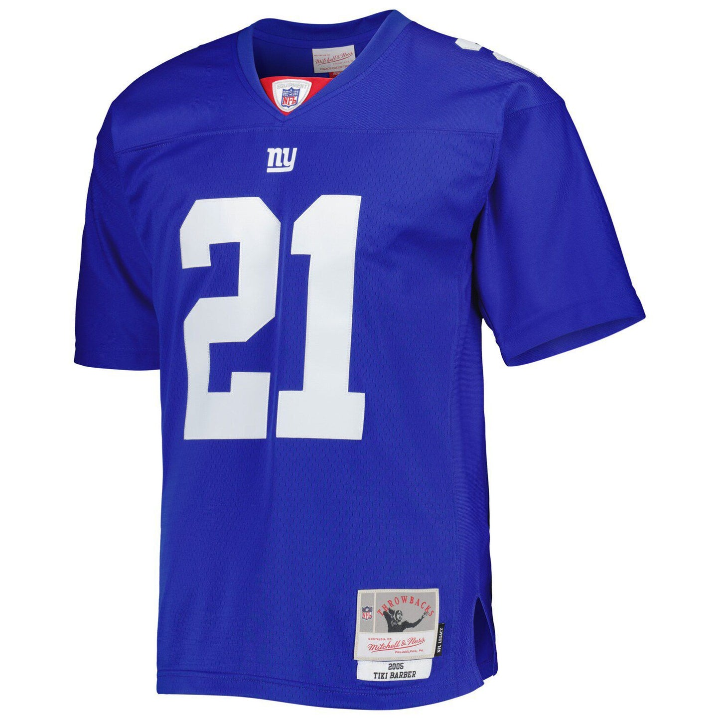 Men's Mitchell & Ness Tiki Barber Royal New York Giants 2005 Legacy Replica Jersey