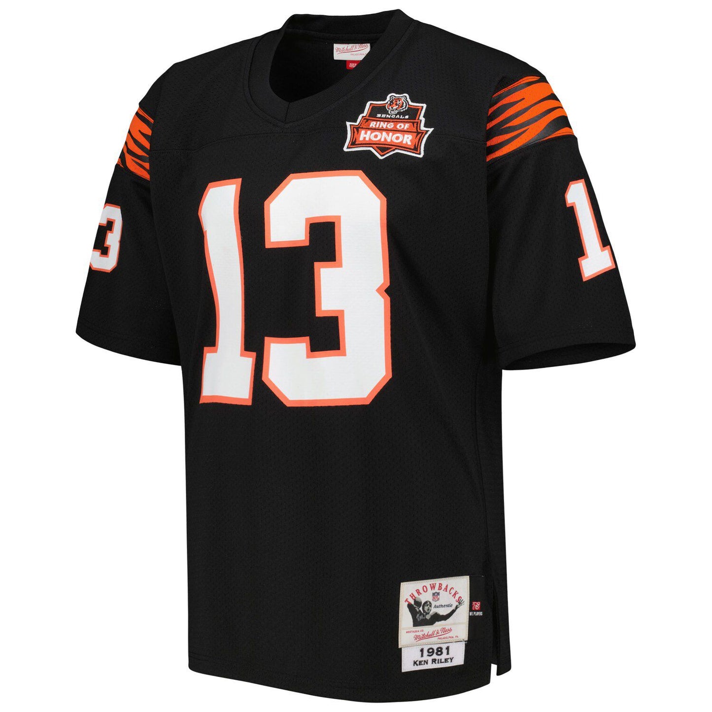 Men's Mitchell & Ness Ken Riley Black Cincinnati Bengals 1981 Authentic Throwback Retired Player Jersey