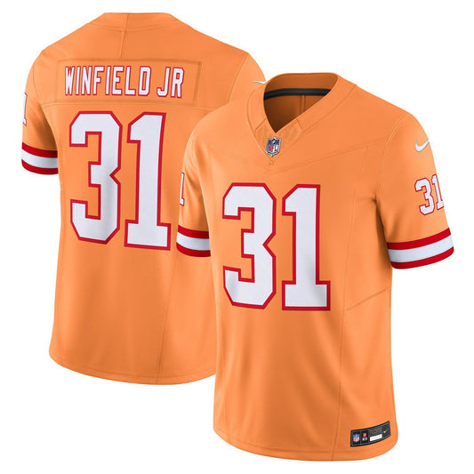 Men's Nike Antoine Winfield Jr. Orange Tampa Bay Buccaneers Throwback Vapor F.U.S.E. Limited Jersey