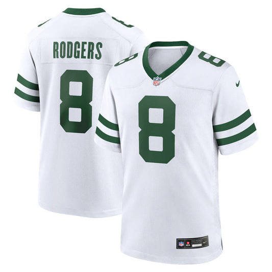 Men's Nike Aaron Rodgers White New York Jets Legacy Player Game Jersey