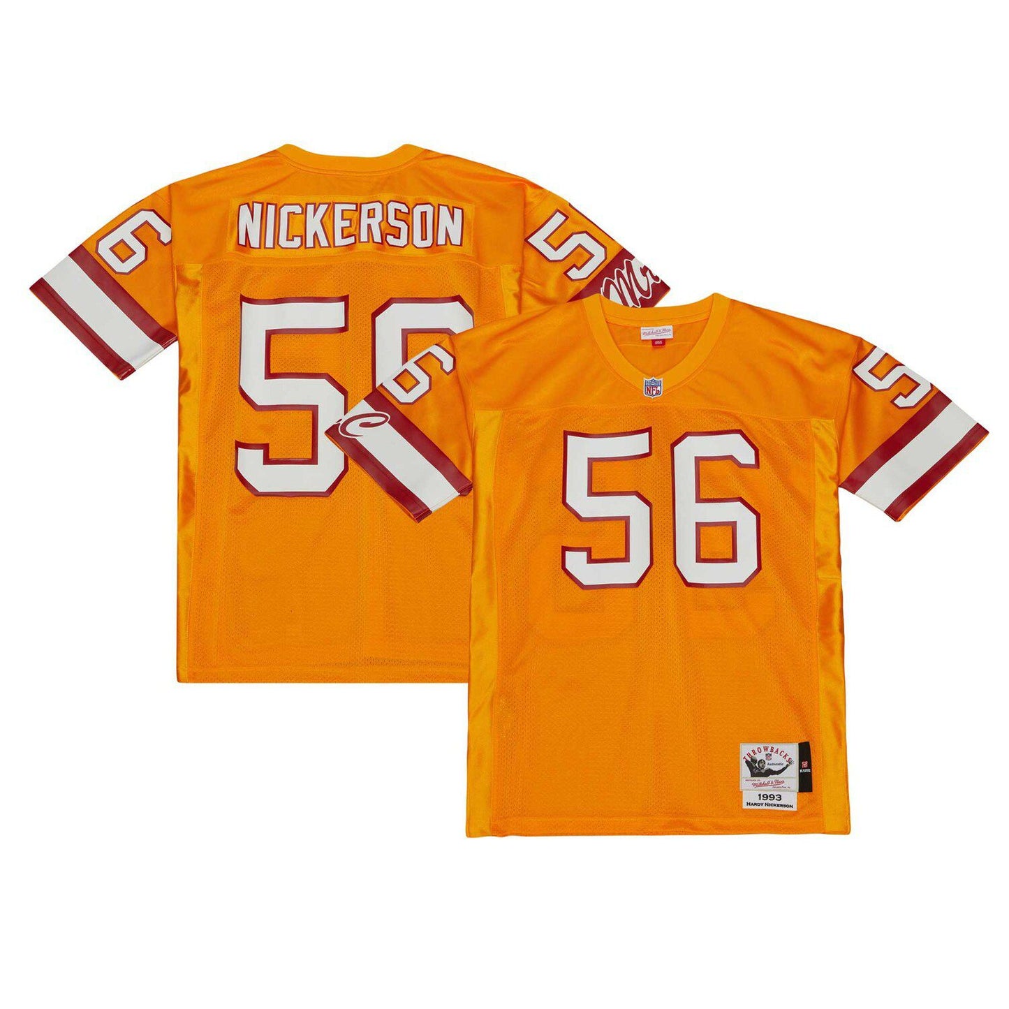 Men's Mitchell & Ness Hardy Nickerson Orange Tampa Bay Buccaneers 1993 Authentic Jersey