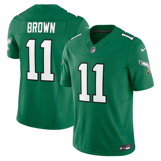 Men's Nike A.J. Brown Kelly Green Philadelphia Eagles Vapor F.U.S.E. Limited Jersey