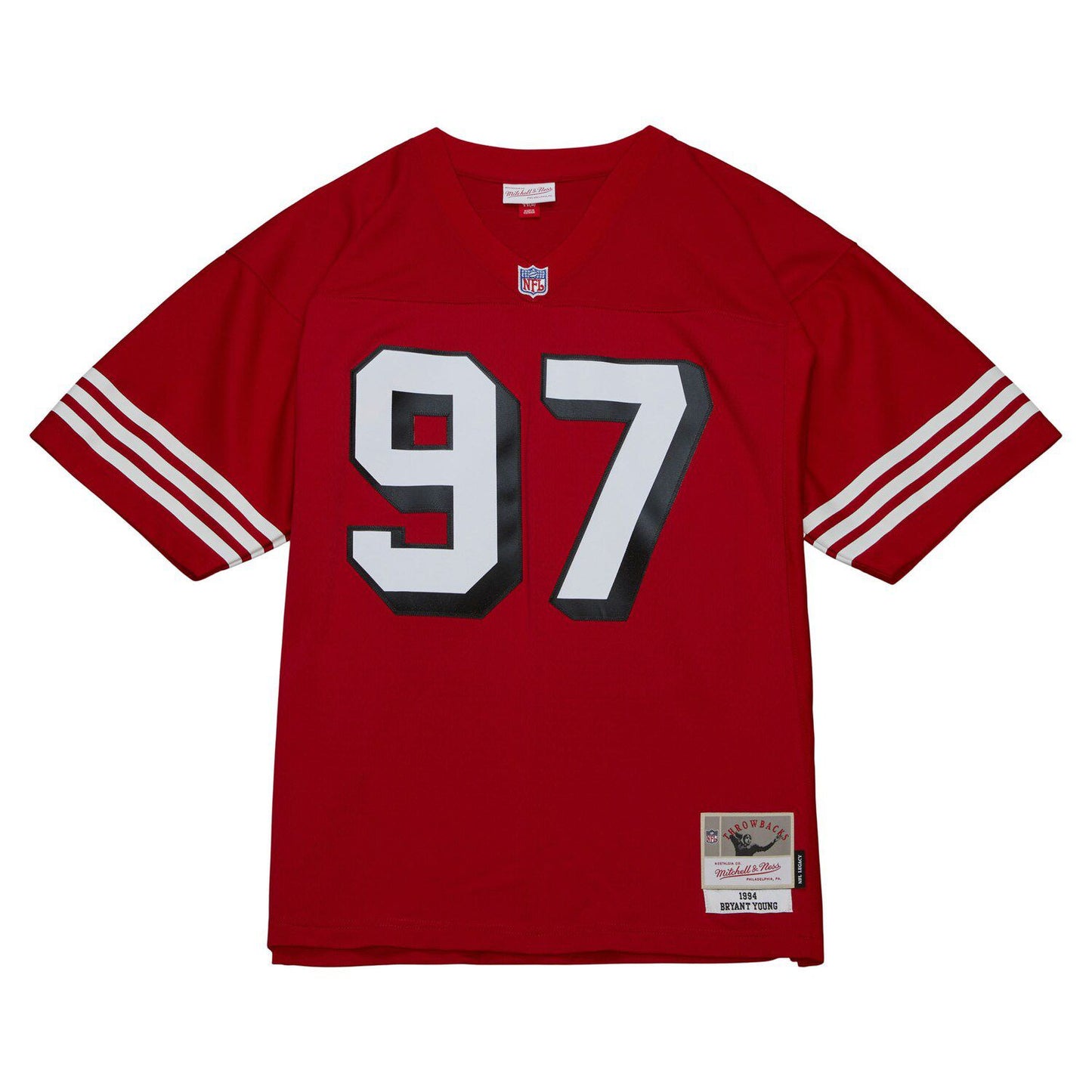 Men's Mitchell & Ness Bryant Young Scarlet San Francisco 49ers Legacy Replica Jersey