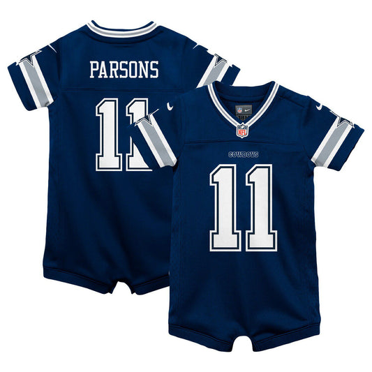 Infant Nike Micah Parsons Navy Dallas Cowboys Game Romper Jersey