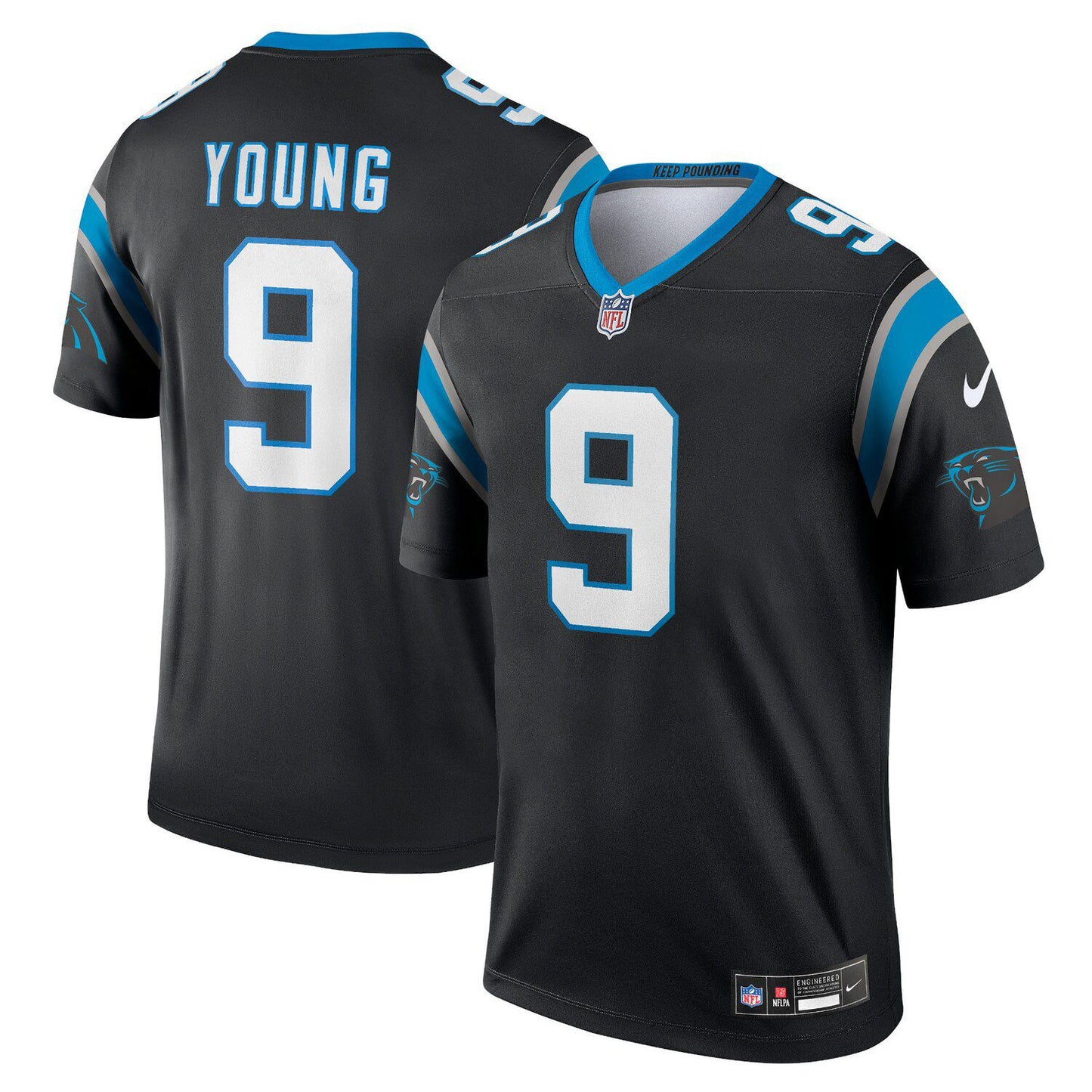 Men's Nike Bryce Young Black Carolina Panthers  Legend Jersey