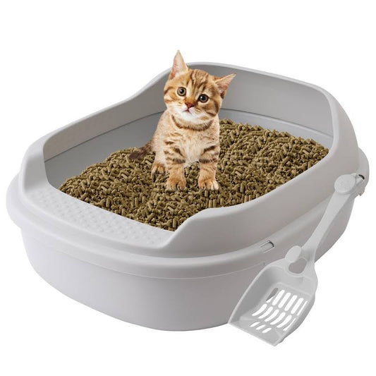 Skywin Pellet Cat Litter Box Perfect for Pine Pellets Efficient Sifting System for Cats